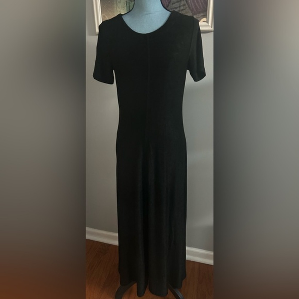 Carole Little Dress Black Rounded Neck Maxi Length SIZE 10 EUC